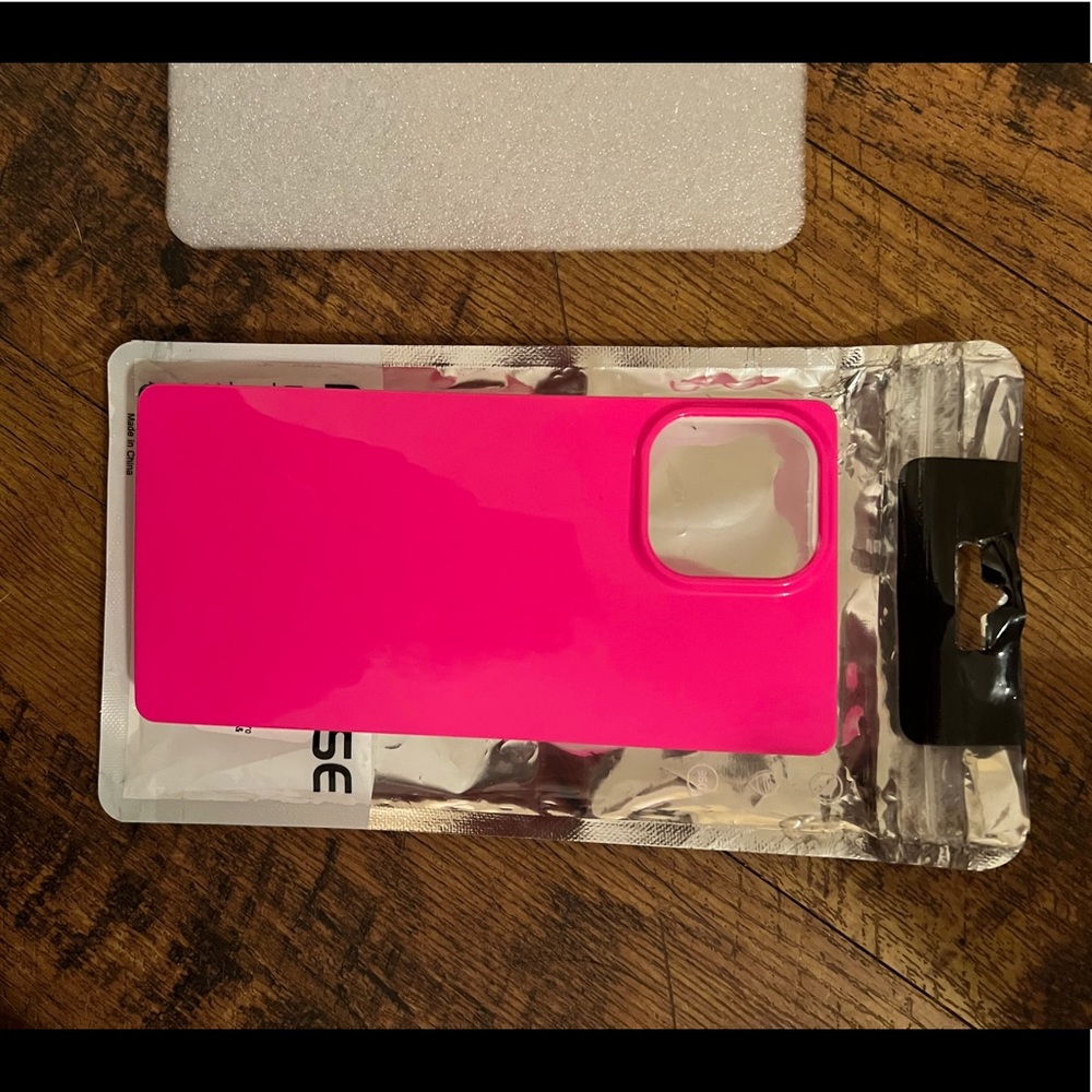 Hot pink square iPhone 13 Pro Max case